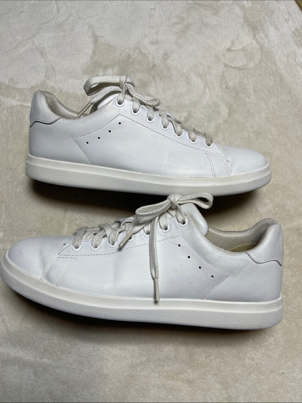 Tory Burch Howell Court White Leather Low-Top Sneakers Size 9